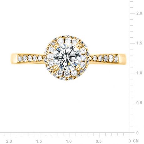 Solitaire en or jaune 18 carats - Bague fiancaille diamants 0.58ct | Gemperles