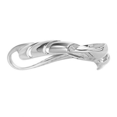 Pendentif or blanc diamants issu des flots énigmatiques