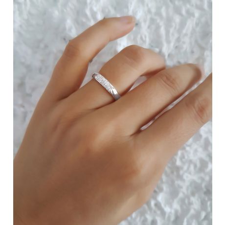 Alliance femme constellation - Or blanc - Diamants | Autour de moi pour madame