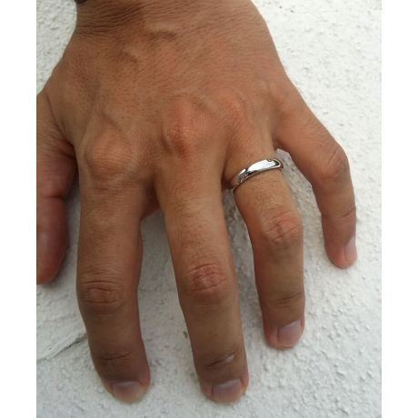 Alliance en or ronde - Alliance Homme Platine - Diamant