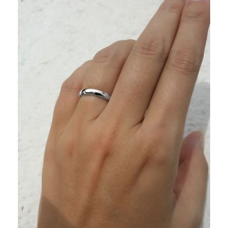 Alliance en platine ronde - Alliance Femme Platine - Diamant