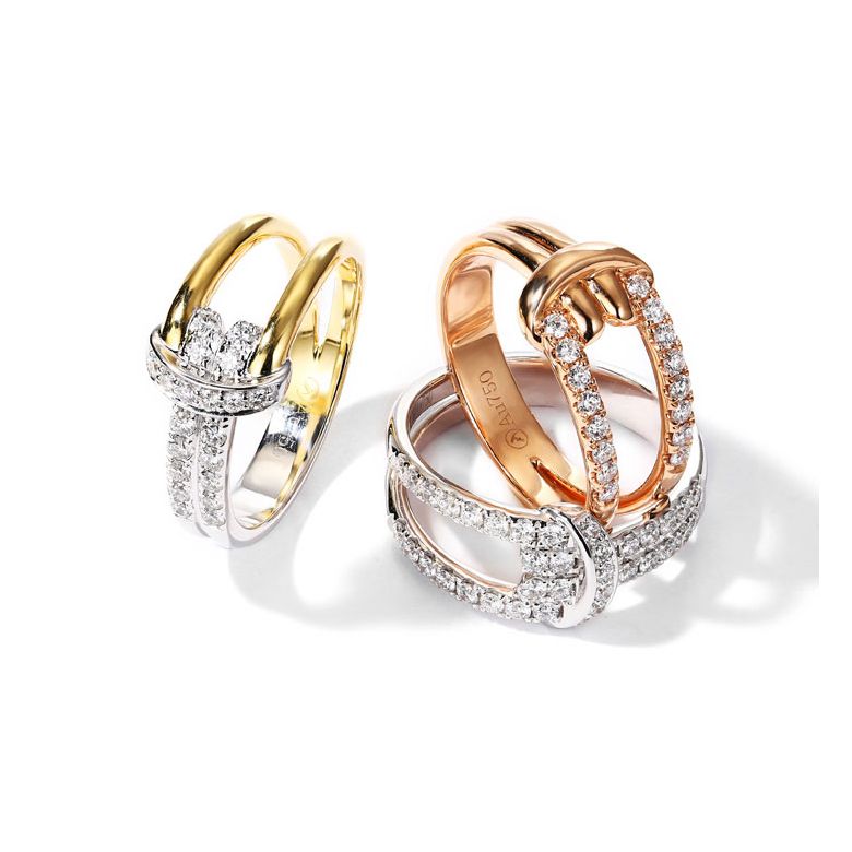 Bague Noeud Marin Or Blanc, Diamants | Gemperles - 6