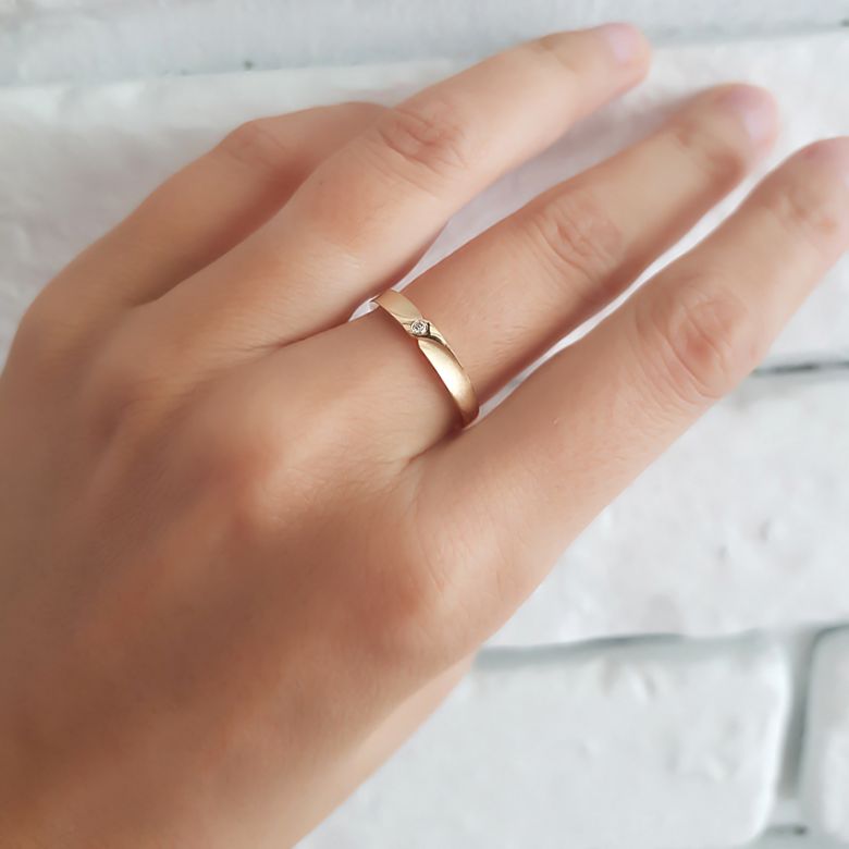 Alliance originale platine - Alliance Femme - Diamant - 5