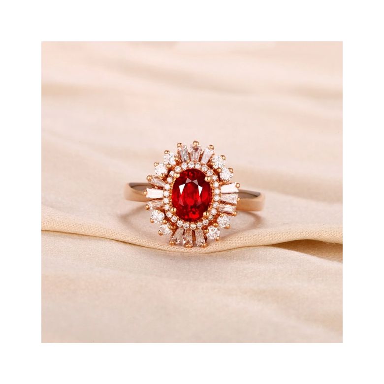 Bague de Fiançailles Rubis Cesária Évora - 4