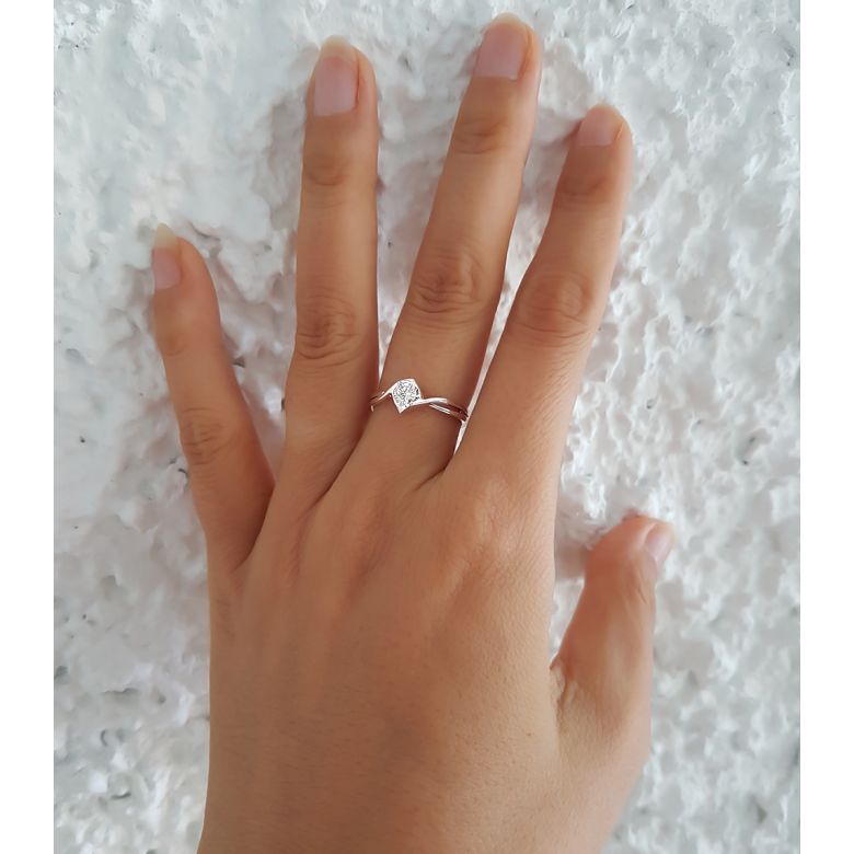 Solitaire Diamant Or blanc. Victor Hugo, A Jeanne | Gemperles - 6
