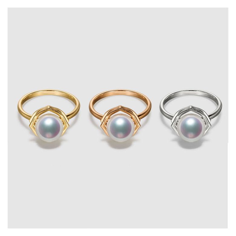 Bague perle de culture - Perle Akoya Japon - Or blanc - Coco Chanel - 4