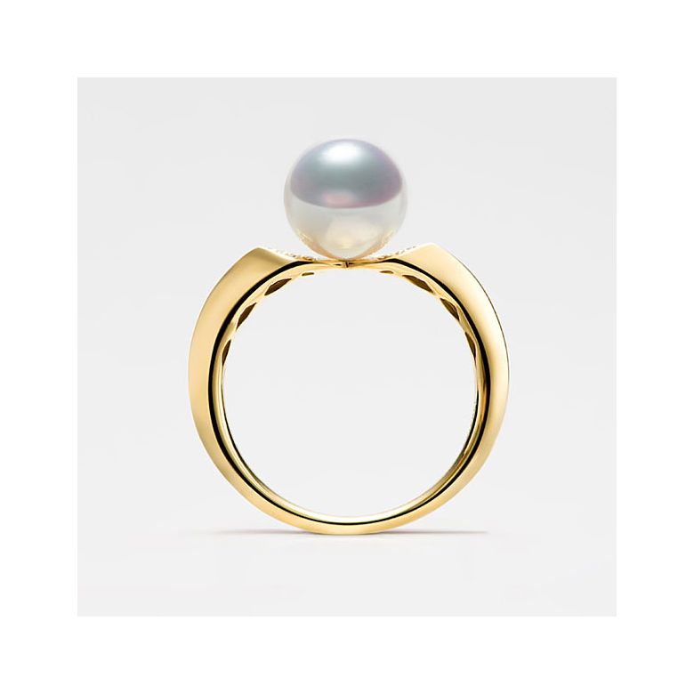 Bague Tsuguka - Or jaune, perle Akoya, diamant | Tsuguka - 6