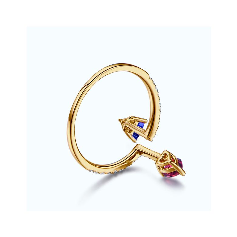 Bague Autre moi Or jaune. Diamants, Saphirs - 7