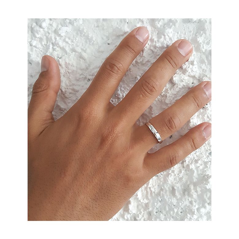 Alliance moderne Homme platine et Diamant | Ovidio - 2