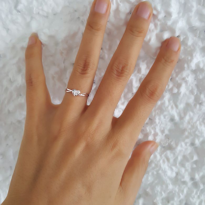 Solitaire Diamant Or Blanc - J'ai Dit à Mon Cœur - Alfred De Musset | Gemperles - 4