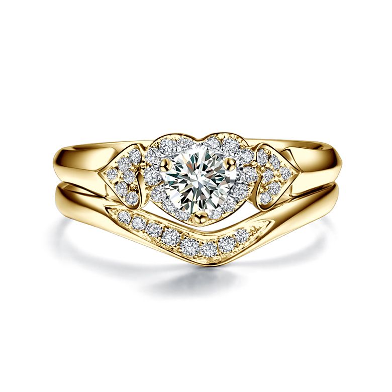 Alliance Ondulée Élysée - En Or Jaune et Diamants Sertis | Gemperles - 3