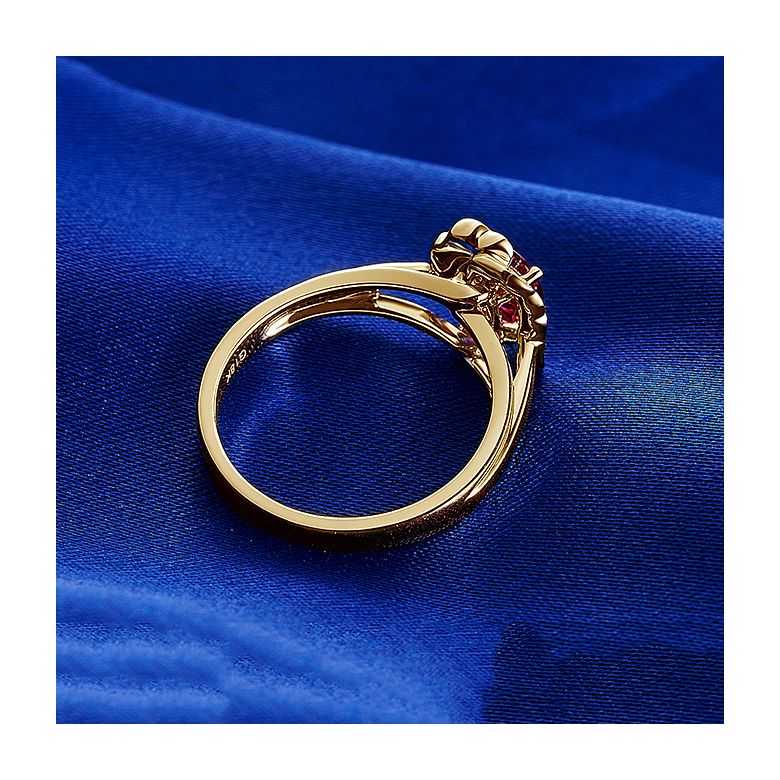 Bague Fiancaille Rubis Or Jaune Mulan - 8