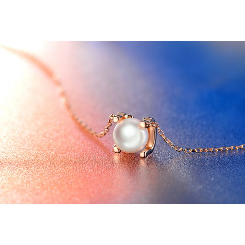 Pendentif Morita. Perles Akoya Japon et Or rose 18cts - 4