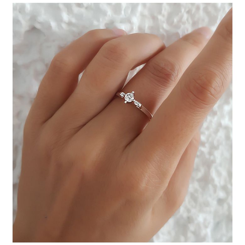 Solitaire Diamant Griffe Weston - Bague Fiancaille en Platine | Gemperles - 5