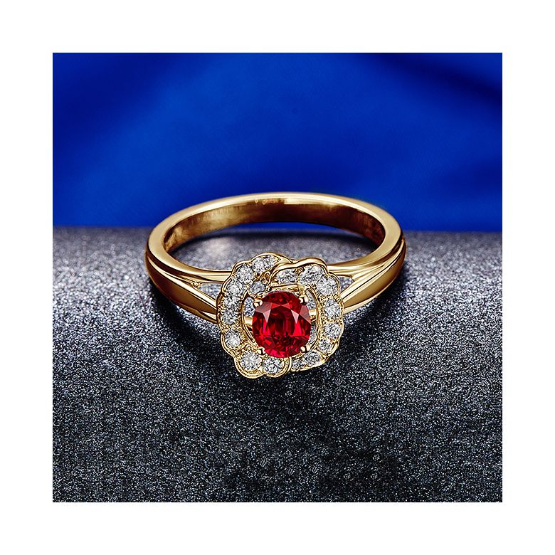 Bague Fiancaille Rubis Or Jaune Mulan - 6