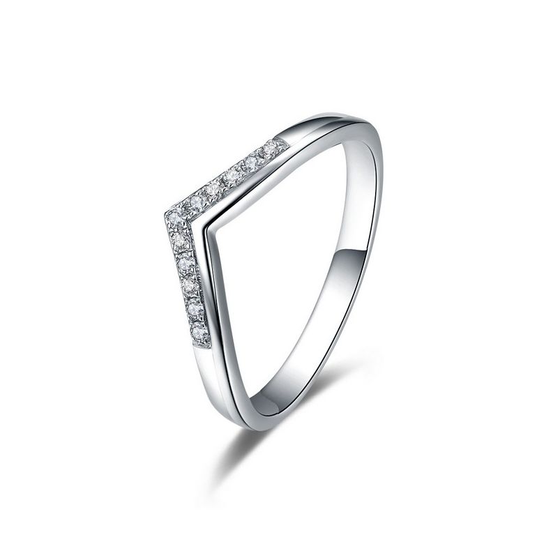 Bague Solitaire Accompagné Wonder Woman -  Bague de Fiançailles Platine | Gemperles - 7