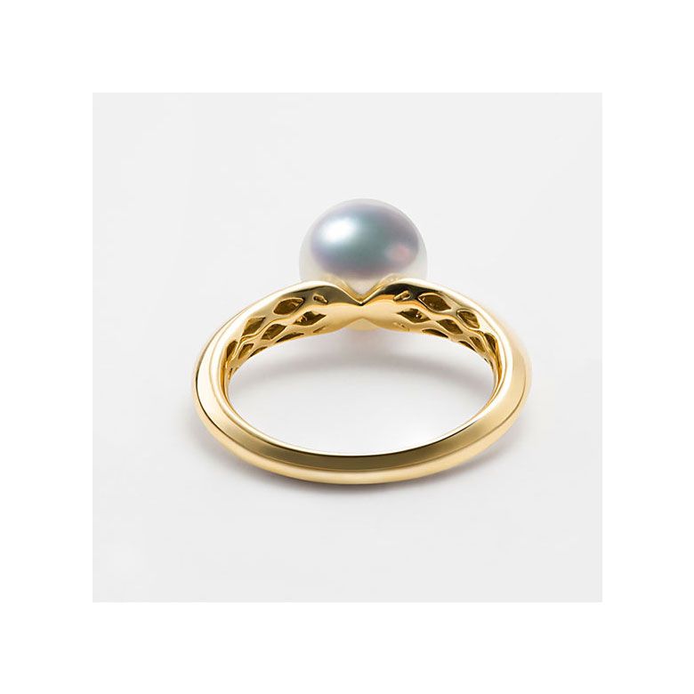 Bague Tsuguka - Or jaune, perle Akoya, diamant | Tsuguka - 11