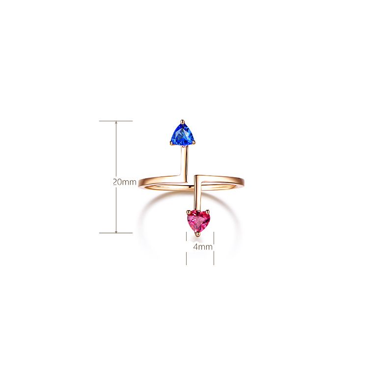 Bague Vice et Versa. Tourmaline, tanzanite. Or jaune - 7