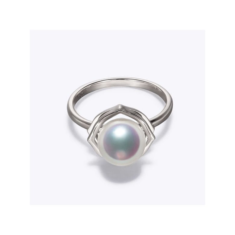 Bague perle de culture - Perle Akoya Japon - Or blanc - Coco Chanel - 2