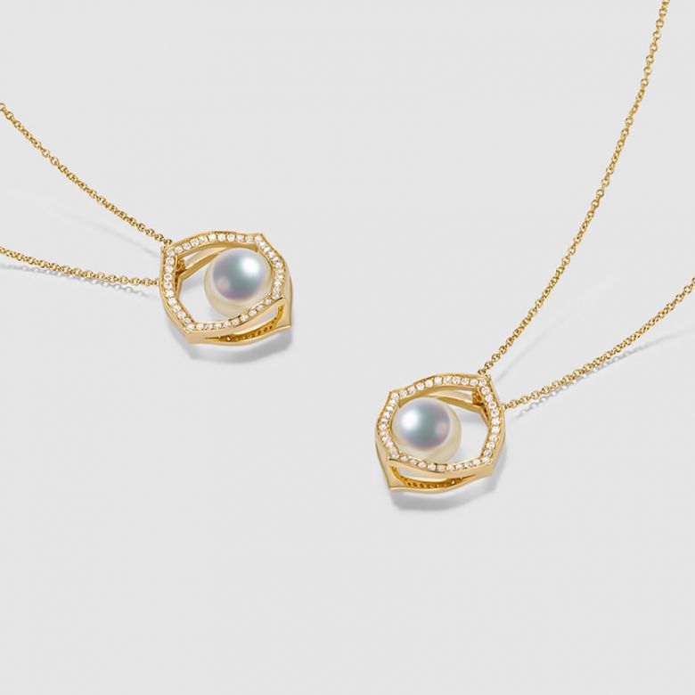 Pendentif or jaune perle culture Akoya, Diamant - Coco Chanel - 3