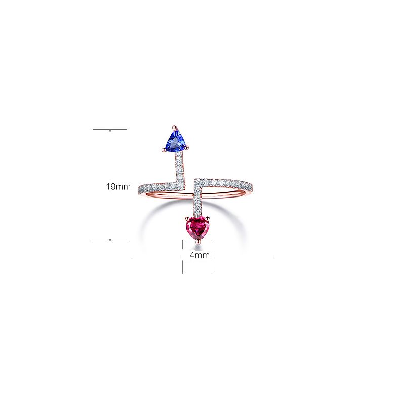 Bague Autre moi. Or rose, diamants, Saphirs - 8