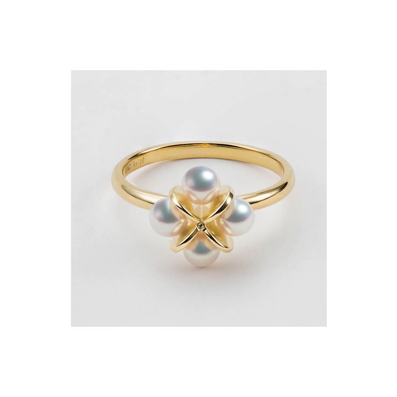 Bague trèfle 4 perles - 3