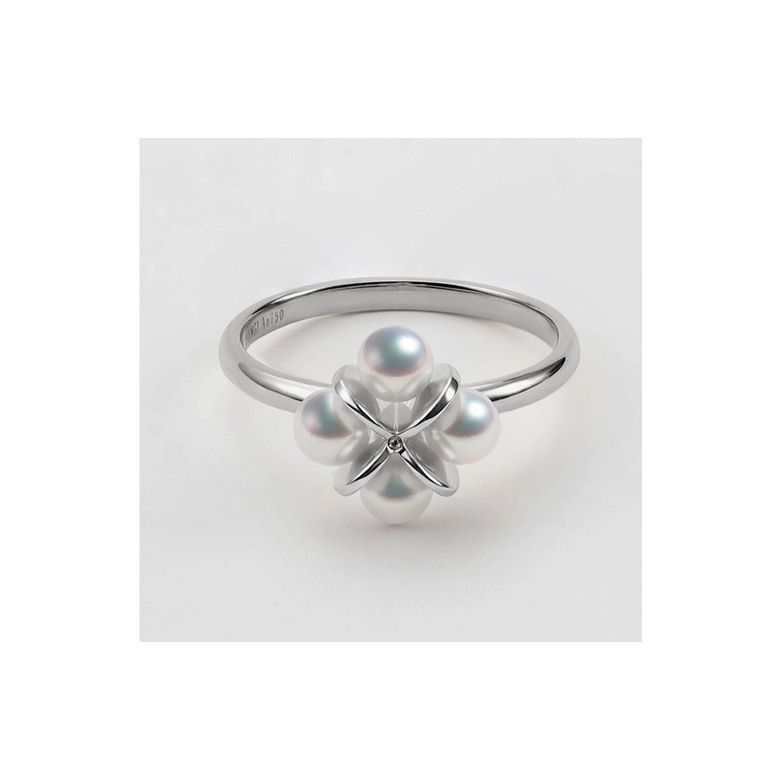 Bague trèfle 4 perles - 2 - 4