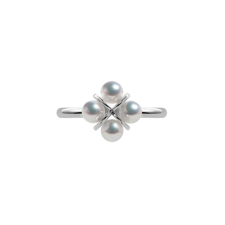Bague trèfle 4 perles - 2 - 1