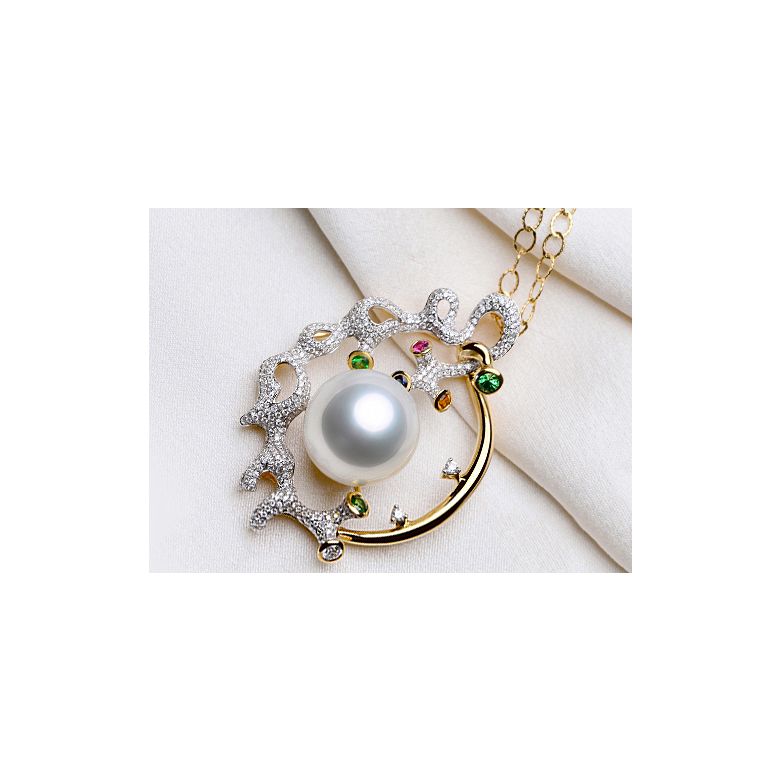 Pendentif Atlantide perle des Mers du Sud - 11