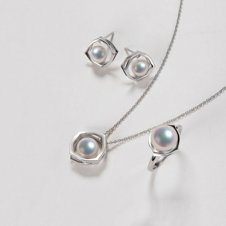 Bague perle de culture - Perle Akoya Japon - Or blanc - Coco Chanel - 8