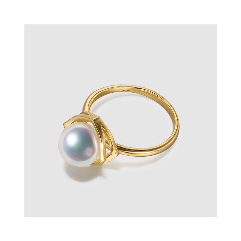 Pendentif, Bague et Boucles Coco Chanel. Perles Akoya, Or jaune, Diamants - 7