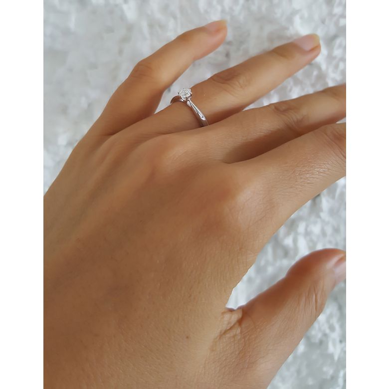 Solitaire Platine, Diamant 0.25ct - L'Amour - Adélaïde DUFRÉNOY | Gemperles - 9
