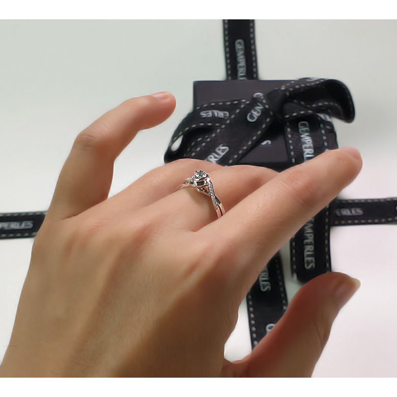 Bague Solitaire A Julie - Or Blanc & Diamants - Alfred de Musset | Gemperles - 7