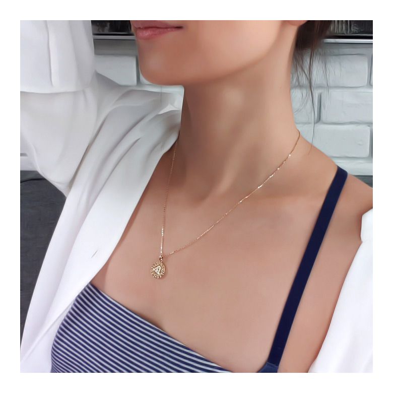 Pendentif Leo Or jaune. Signe du Lion. Zodiaque - 6