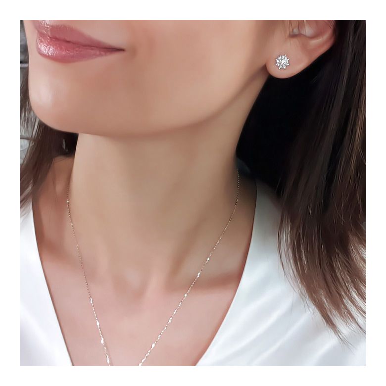 Boucles d'oreilles meravigliosa. Or blanc, diamants 0.26ct - 6
