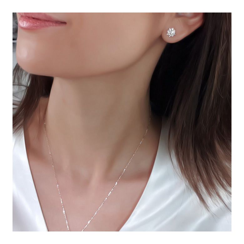 Boucles d'oreilles meravigliosa. Or blanc, diamants 0.26ct - 3