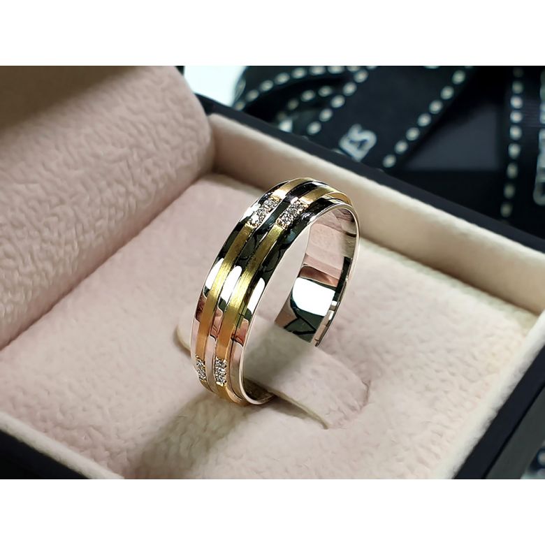 Alliances Couple. 2 Ors. Diamants 0.160ct - 2