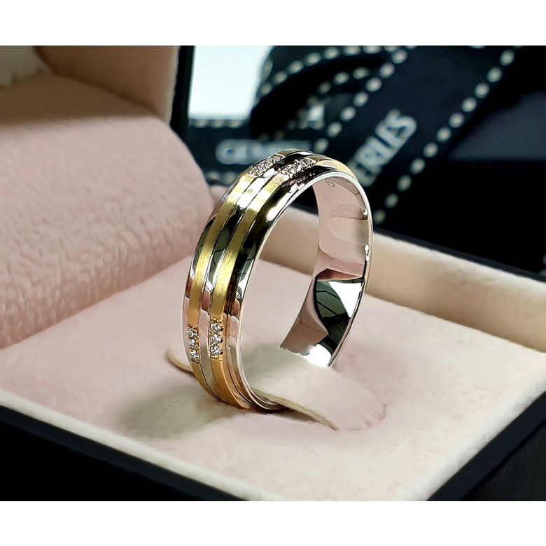Alliances Couple. 2 Ors. Diamants 0.160ct - 3