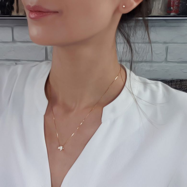 Pendentif Il était une fois... Nous - Noeud Or Jaune, Diamants I Gemperles - 6