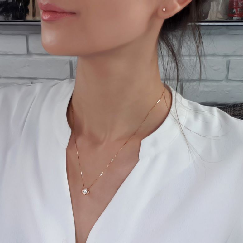 Pendentif Il était une fois... Nous - Noeud Or Jaune, Diamants I Gemperles - 7