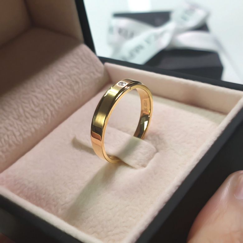 Alliance Une pointe d'amour pour Homme, Or jaune - 2