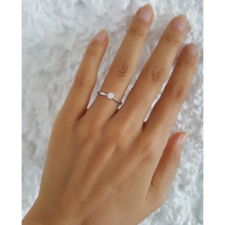 Solitaire Platine, Diamant 0.25ct - L'Amour - Adélaïde DUFRÉNOY | Gemperles - 8