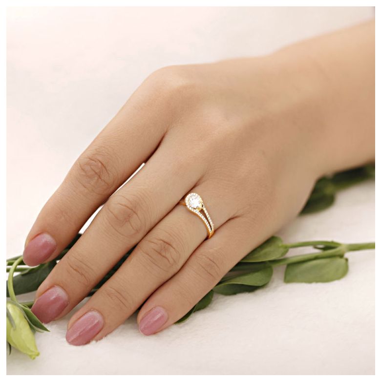 Bague Solitaire Victor Hugo - Les contemplations - Or jaune | Contemplations - 2