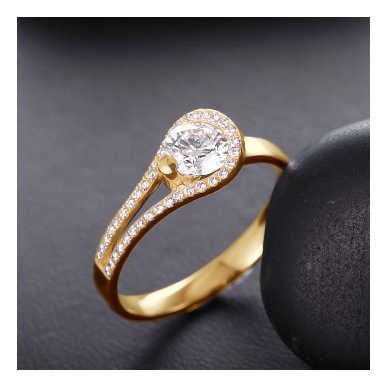 Bague Solitaire Victor Hugo - Les contemplations - Or jaune | Contemplations - 4