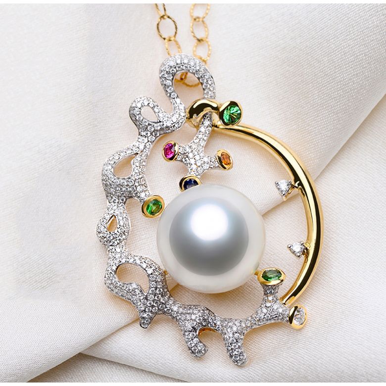 Pendentif Atlantide perle des Mers du Sud - 6