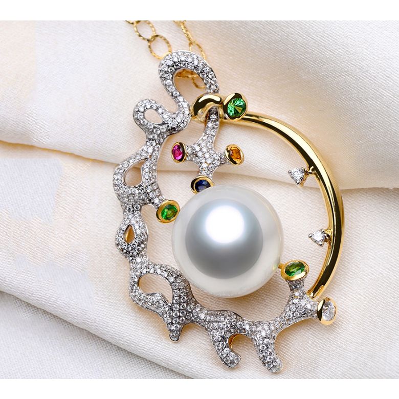 Pendentif Atlantide perle des Mers du Sud - 9