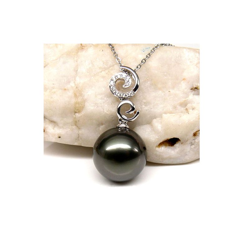 Pendentif perle de Tahiti - 12/13mm - AAA - 1