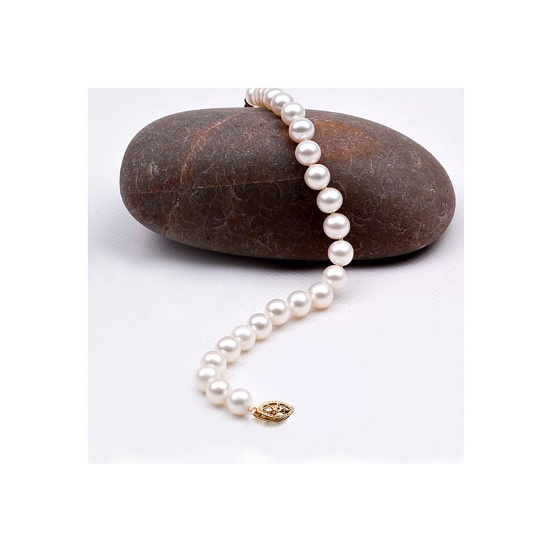 Bracelet avec perle blanche de culture eau douce Chine 6.5/7mm - 5