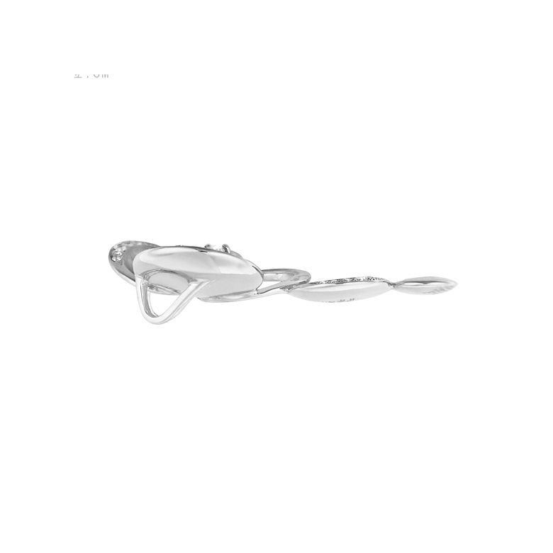 Pendentif or blanc 750/1000 - Bijou circulaire en diamants - 2