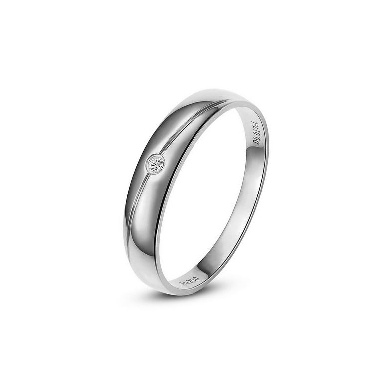 Alliance Femme. Or blanc. Diamant 0.015ct | Coralis - 1